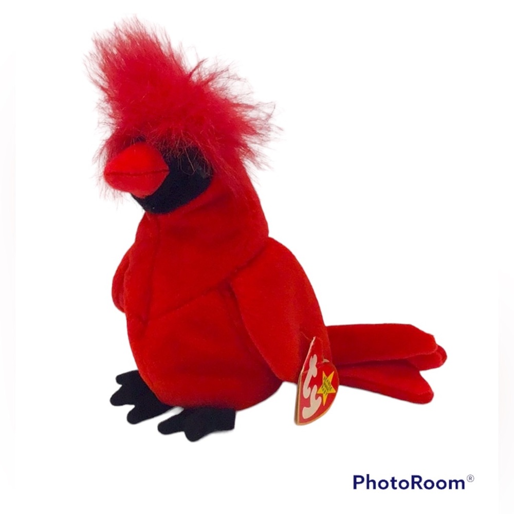 💚 1999 TY “Mac” Beanie Baby Cardinal Bird